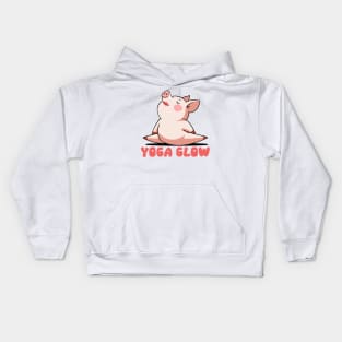 Zen Piggy - Yoga Glow Kids Hoodie